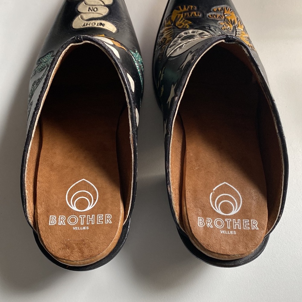 Brother Vellies Doodle cowgirl mules. Stand out from the crowd super fly slipons - Picture 6 of 15